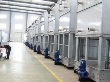Countercurrent closed cooling tower